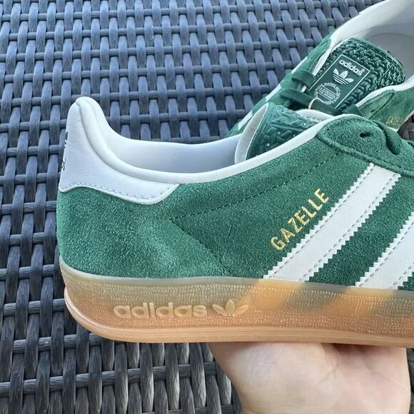 Adidas Gazelle Indoor Collegiate Green Gum Men's Athletic Shoes JI2062 Size 9